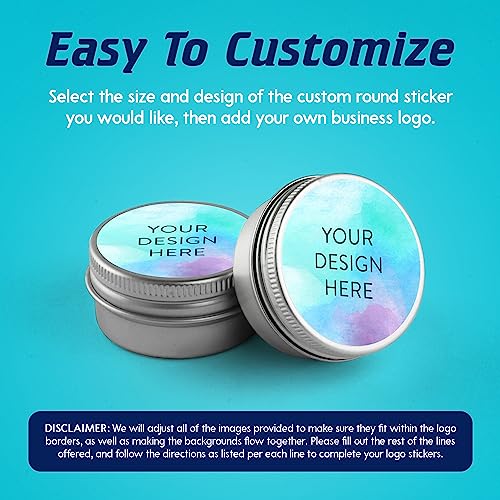100 Custom Vinyl Stickers (Blue Swirls / 4x4)