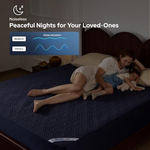 Waterproof Mattress Protector (3 Navy Blue / King)
