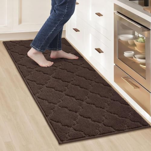 Kitchen Rugs Non Slip Washable 20"x48" (Brown / 20"x48")