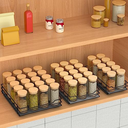 Pull Out Spice Rack Organizer for Cabinet (1 Tier,4.5''Wx10.5''Dx2.5''H)