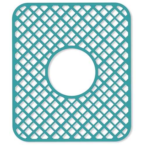 2 Pack Silicone Sink Mat Protector for Kitchen Sink (Green)