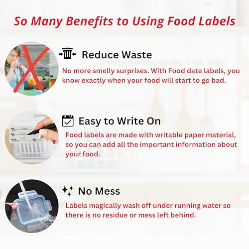 2x1 Dissolvable Food Labels (Red / 1000)