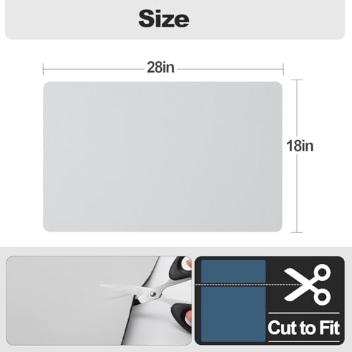 Dish Drying Mat for Kitchen Counter (Light Grey / 18" x 28")