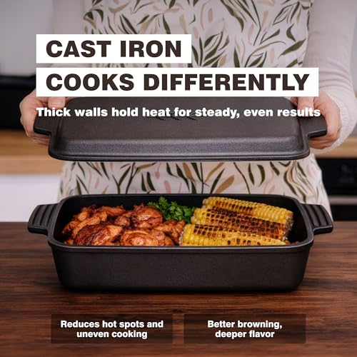 Square Cast Iron Dutch Oven with Lid