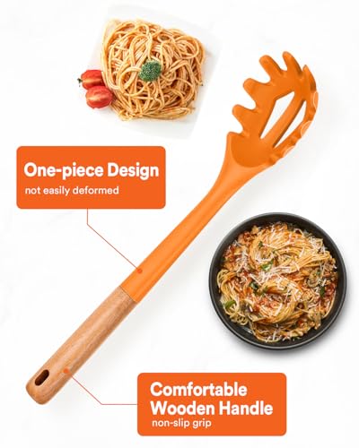 Silicone Pasta Fork (Orange)