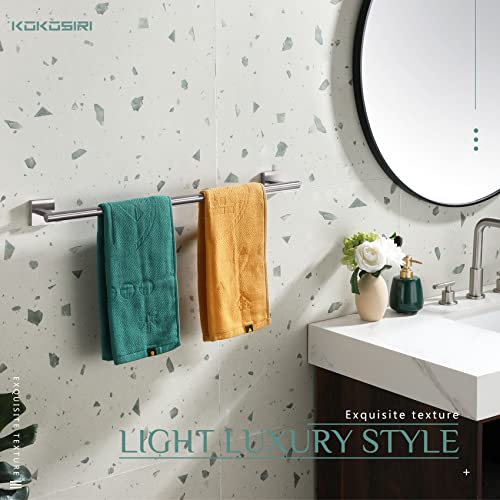 Towel Holder Bathroom Accessories Towel Bar for Bath Kitchen Necklace Holder 24 Inch Brushed Nickel Stainless Steel B4005BR (Brushed Nickel / 24-Inch)