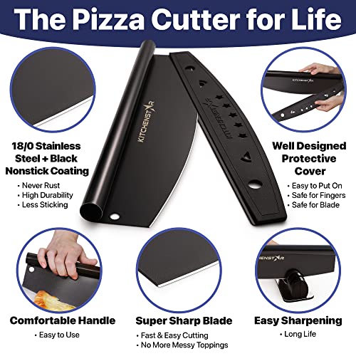 18 Inch Pizza Cutter Rocker Blade (18 Inch / Black)