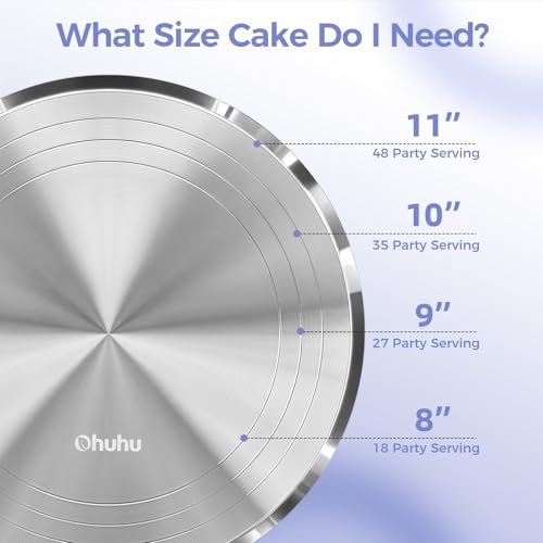 Cake Stand Aluminium 12''Cake Turntable Decorating Bakery Supplies (Silver / Single 12 inch)