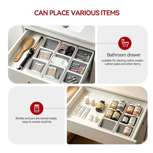 Small spice drawer organizer insert (White / 1 Pack)