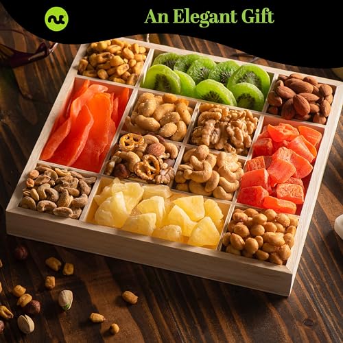 Gourmet Collection (6. Happy Birthday Dried Fruits & Nuts Wooden Tray)