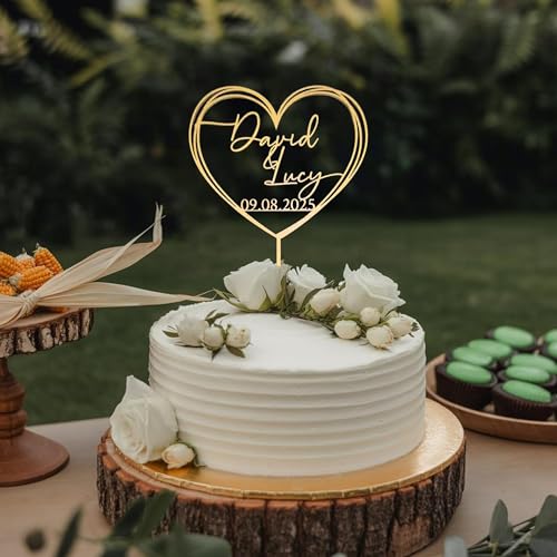 Personalized Wedding Cake Topper (Style 3)