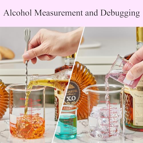 High Borosilicate Glass Measuring Cup Set (60ml/120ml/250ml/500ml/1000ml Measuring Cup Set)