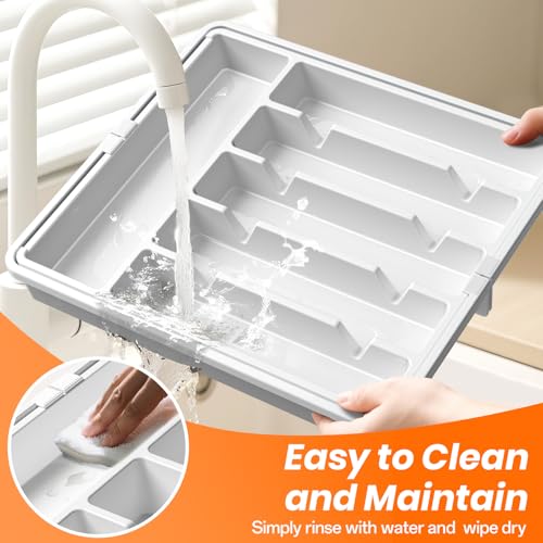 Large Silverware Organizer (White)