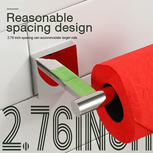 Toilet Paper Holder for Bathroom Toilet Roll Holder Hold Mega Rolls Polished Chrome Stainless Steel B2005CH (Polished Chrome / Horizontal)