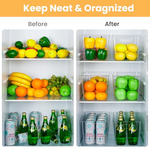 4 Pack Clear Storage Bins (XL(13"L x 7.4"W x 7"H))