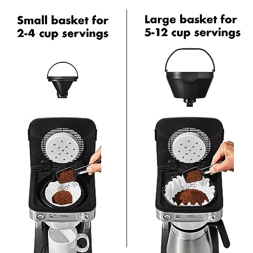 Brew 12 Cup Coffee Maker With Podless Single (Silver / 12-Cup (Maker Only))