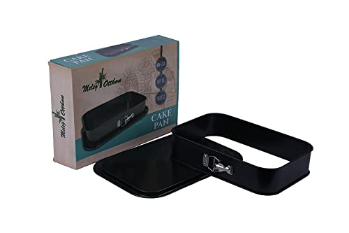 Springform Pan Cheesecake Pan Leakproof Cake Pan Bakeware Rectangle Nonstick Removable Bottom Black 10.6"D x 15.4"W x 3"H (10.6" x 15.4" x 3")