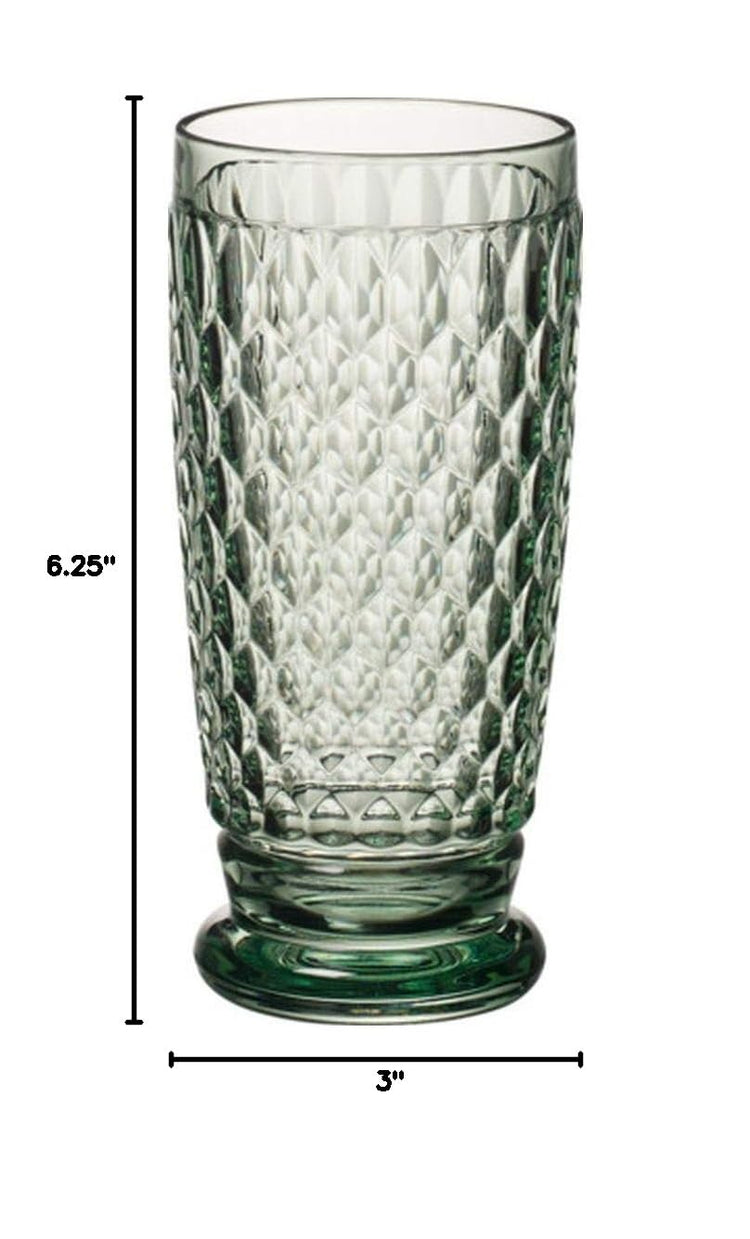 Boston Green Crystal Highball Glasses (Green / Highball)