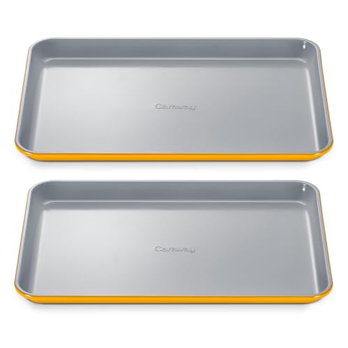 Non Stick Ceramic Medium Baking Sheet Duo (Marigold / 2x Medium 10" x 15")