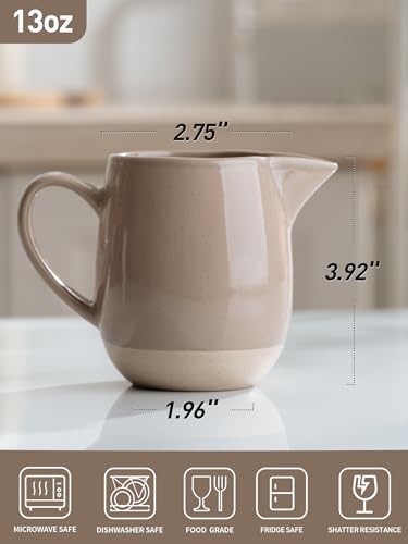 13oz Creamer with Handle (13 Ounces / Cinnamon Brown)