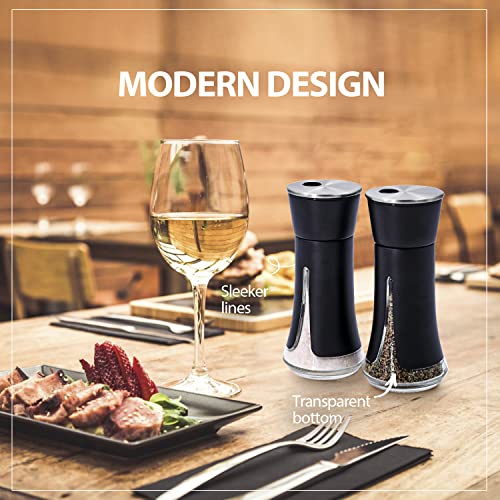 Black Salt and Pepper Shakers by Aelga (Black)