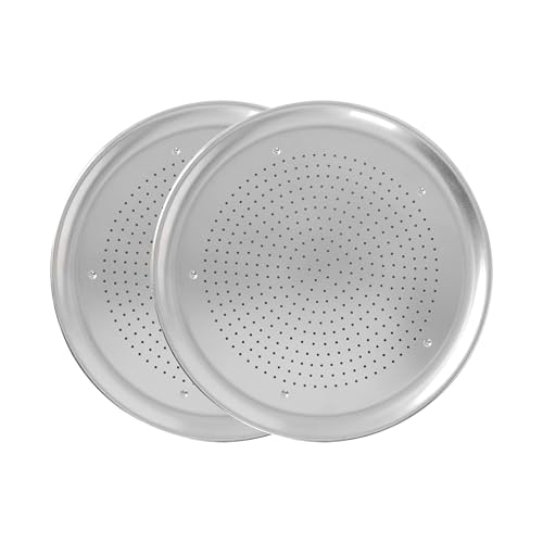 Naturals 16" Air Crisp Perforated Aluminum Pizza Pan (16-Inch, Perforated, 2-Pack / 16" Crisper, 2-Pack)
