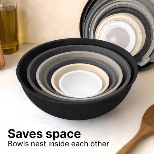 12 Piece Plastic Mixing Bowls with Leak (Midnight Ombre)